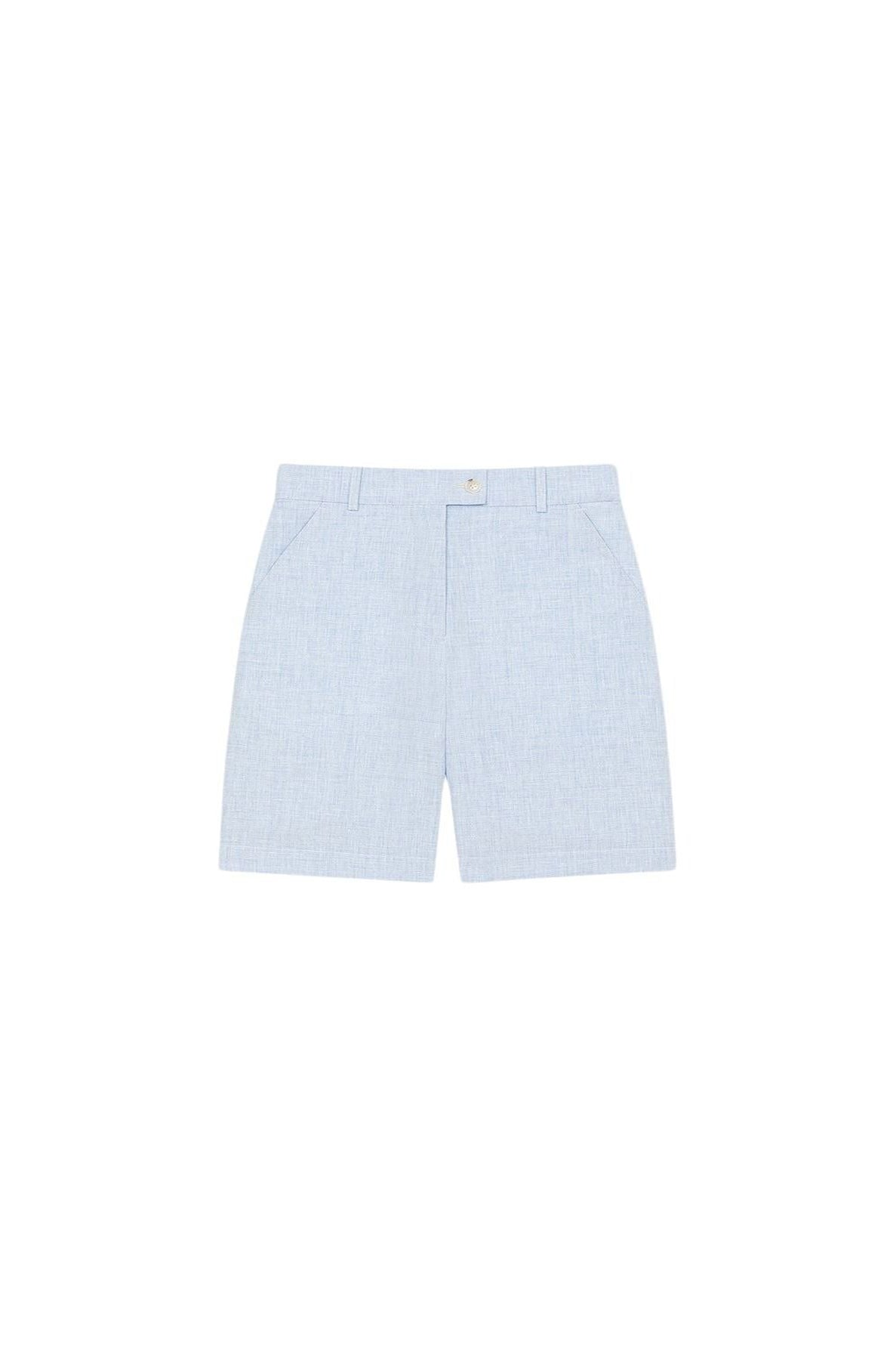 Short de tailoring en lin - Sky Blue