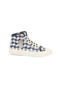 Baskets montantes Kenzo School "Wavy Vichy" - Midnight Blue