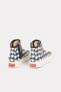 Baskets montantes Kenzo School "Wavy Vichy" - Midnight Blue