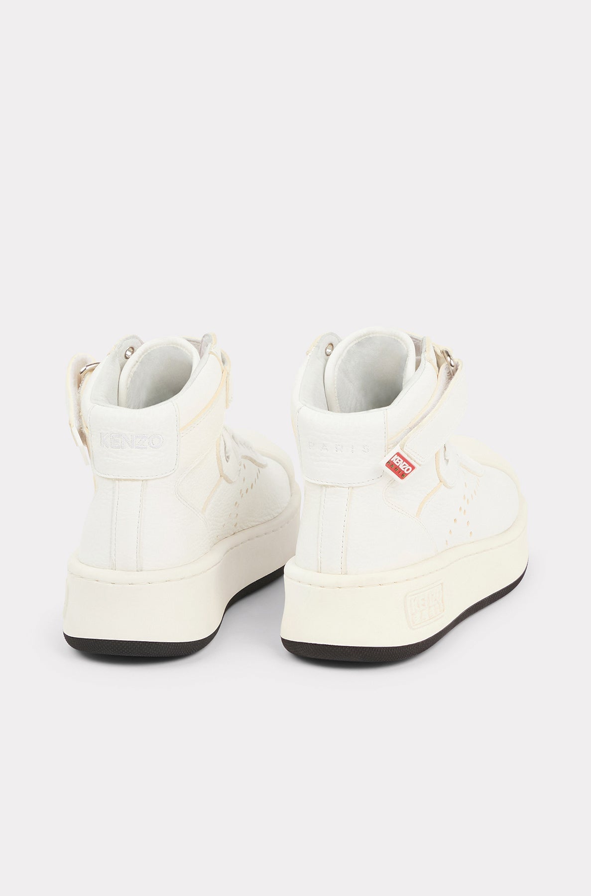 Baskets montantes Kenzo Hoops en cuir - White