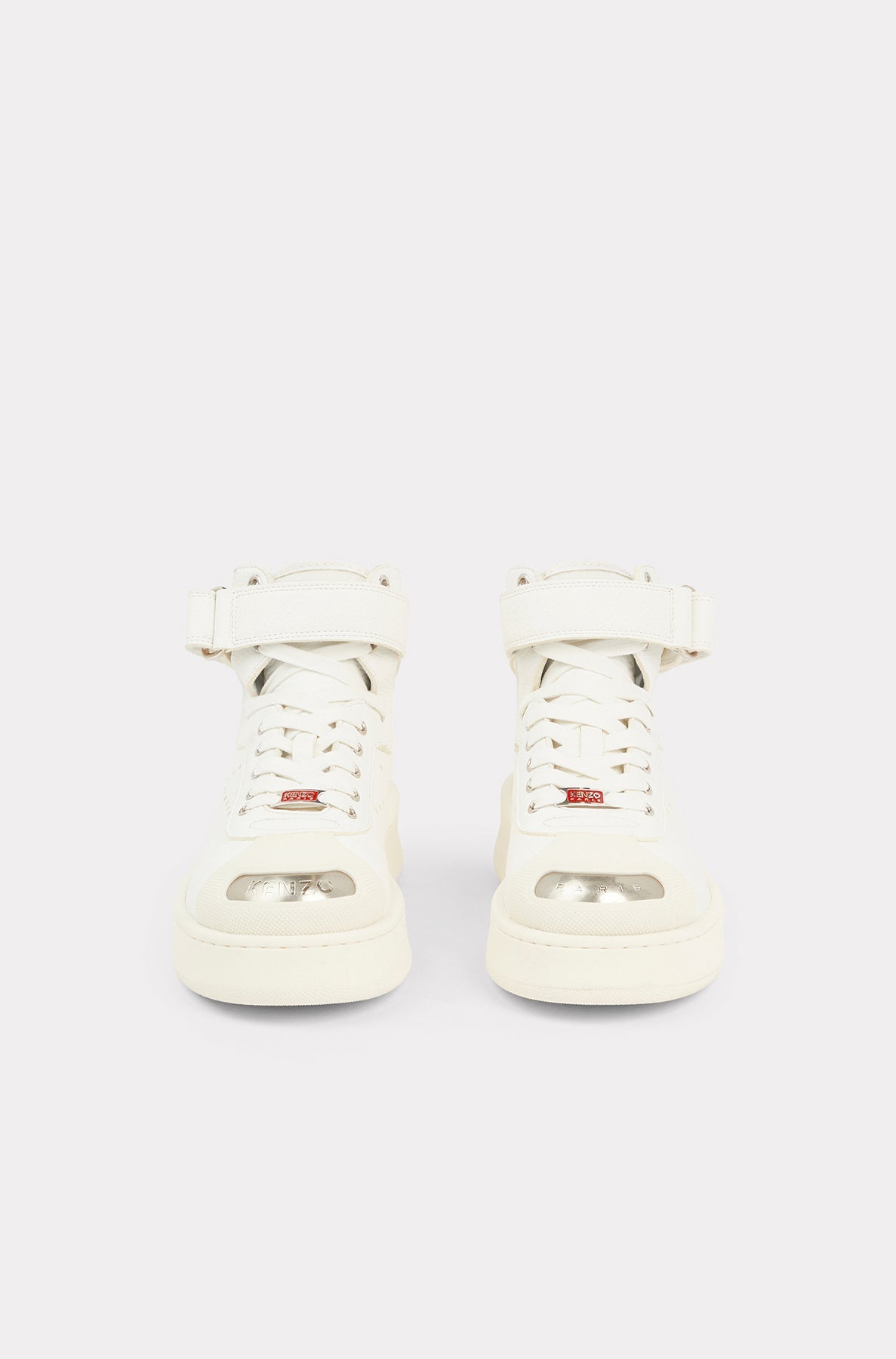 Baskets montantes Kenzo Hoops en cuir - White