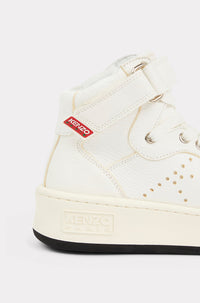 Baskets montantes Kenzo Hoops en cuir - White