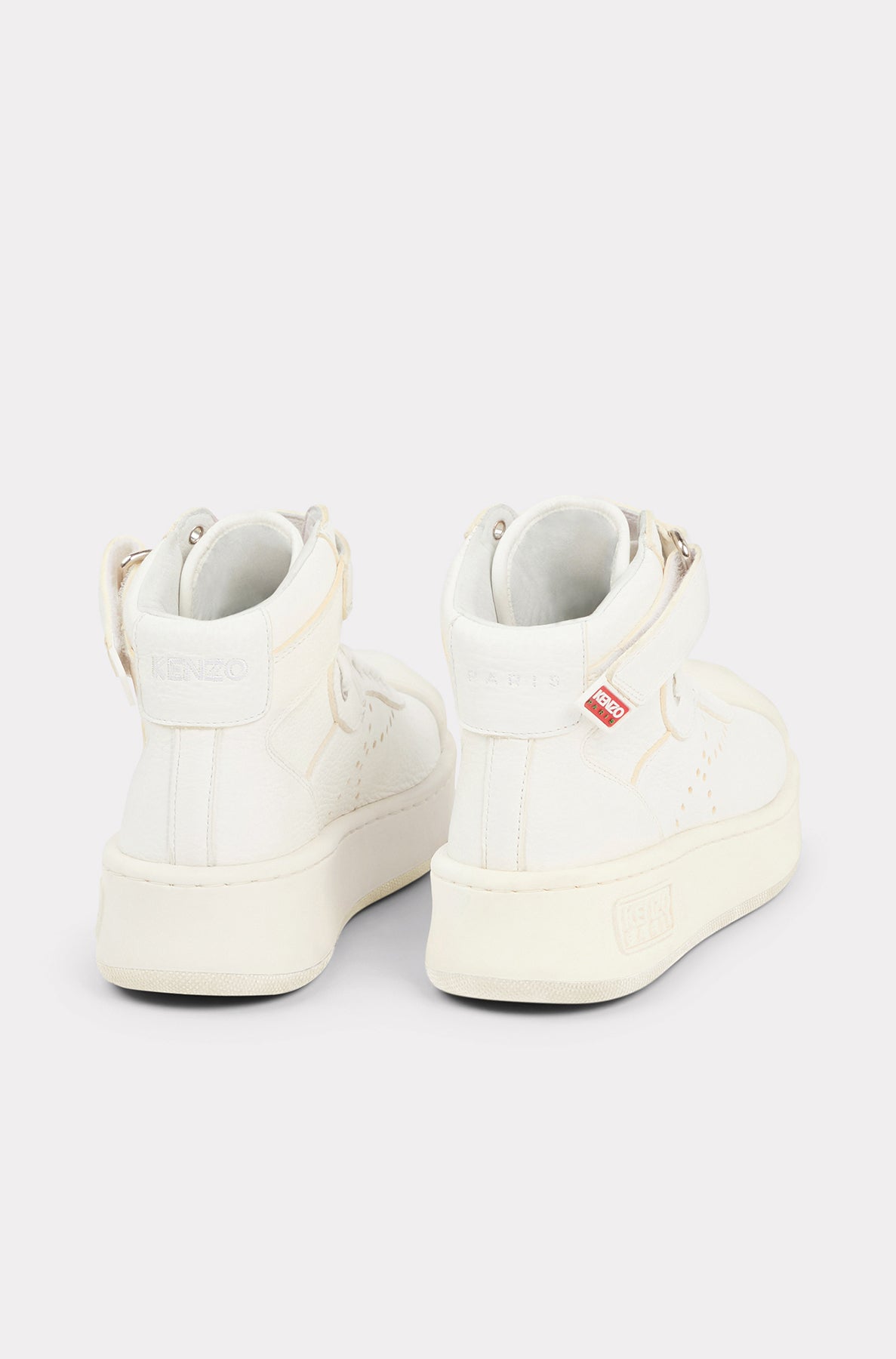 Baskets montantes Kenzo Hoops en cuir - White