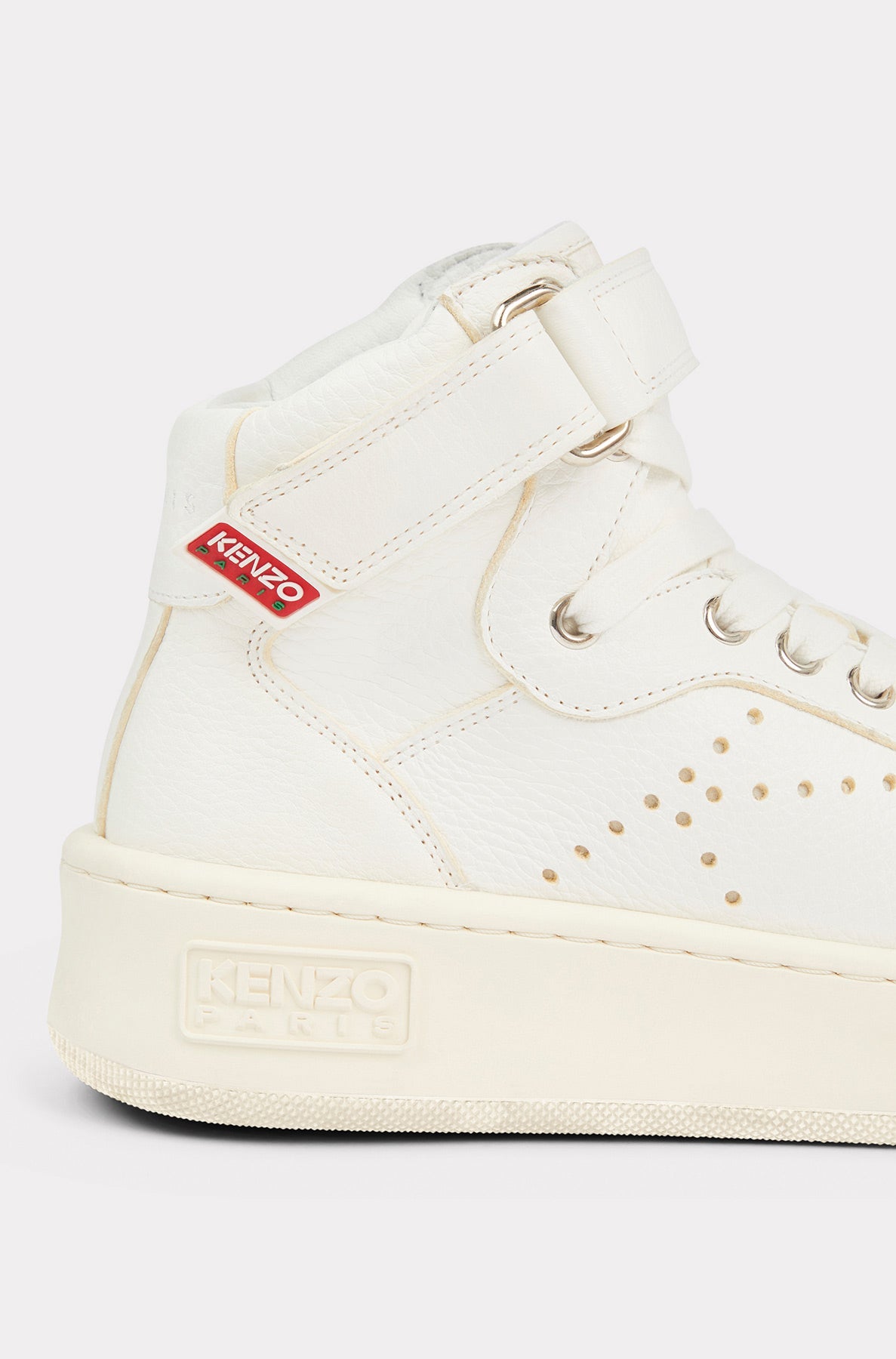 Baskets montantes Kenzo Hoops en cuir - White