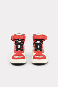 Kenzo Hoops high-top trainers in leather - Medium Red