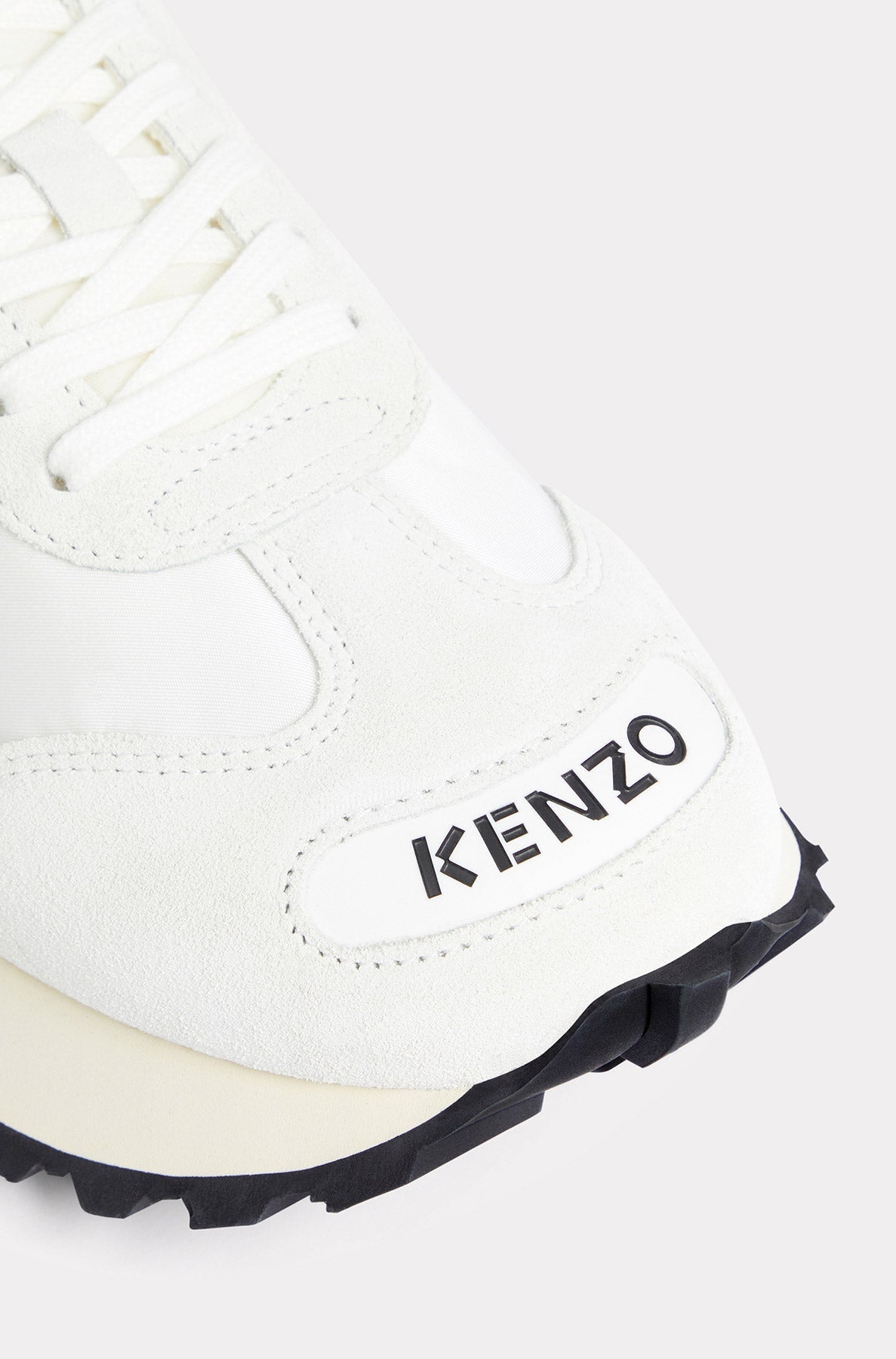 Kenzo Smile Run low trainers in leather - Off White