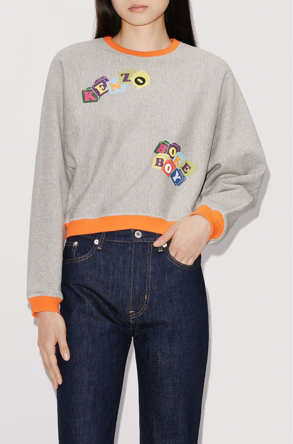 Sweatshirt réversible "Boke Boy" - Pearl Grey