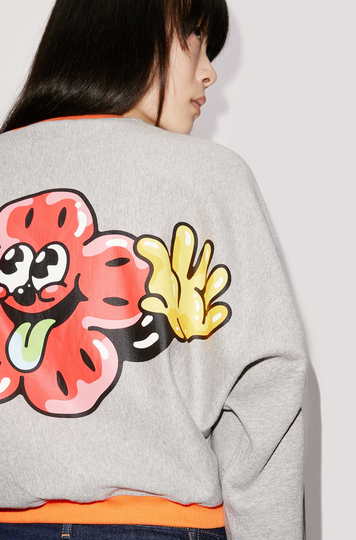 Sweatshirt réversible "Boke Boy" - Pearl Grey