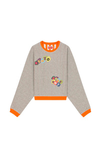 Sweatshirt réversible "Boke Boy" - Pearl Grey