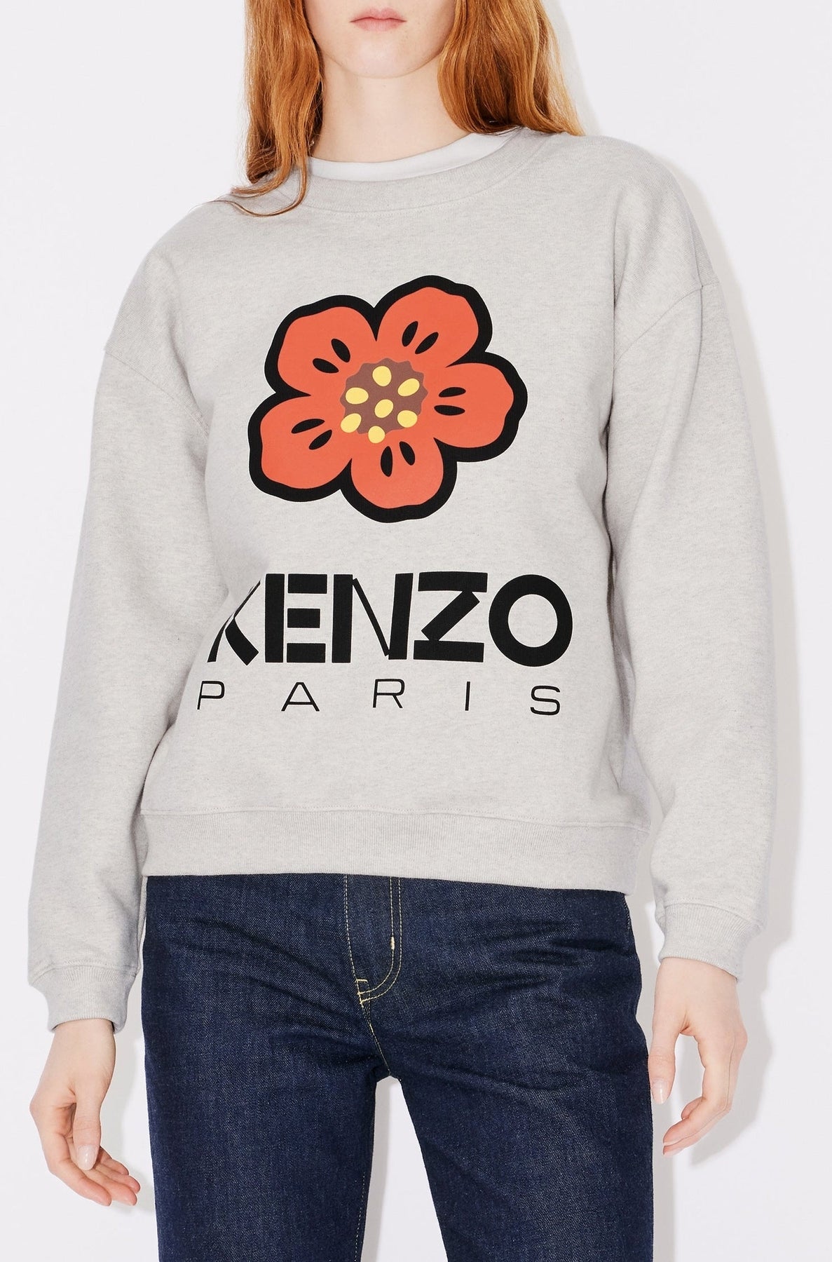 Sweatshirt Boke Flower - Pale Grey