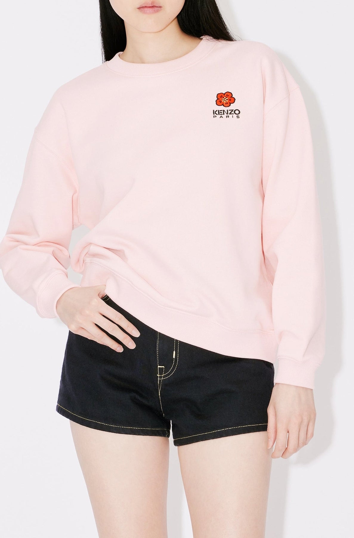 Boke Flower embroidered sweatshirt - Faded Pink