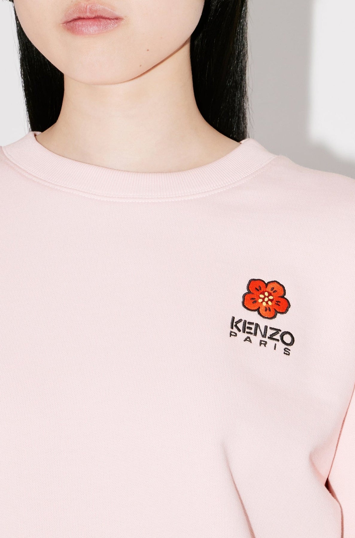 Boke Flower embroidered sweatshirt - Faded Pink