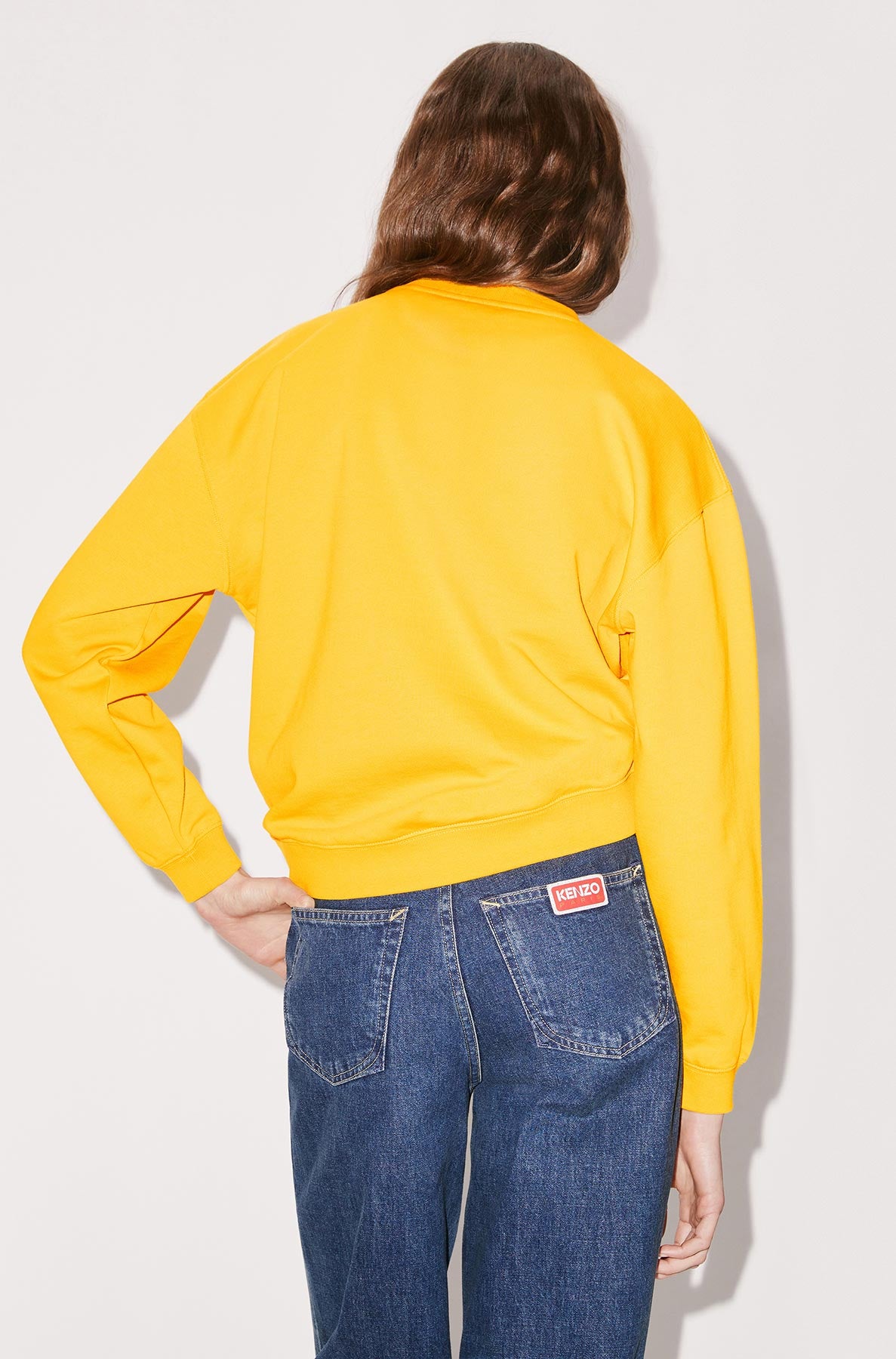 Sweatshirt brodé "Boke Flower" - Golden Yellow