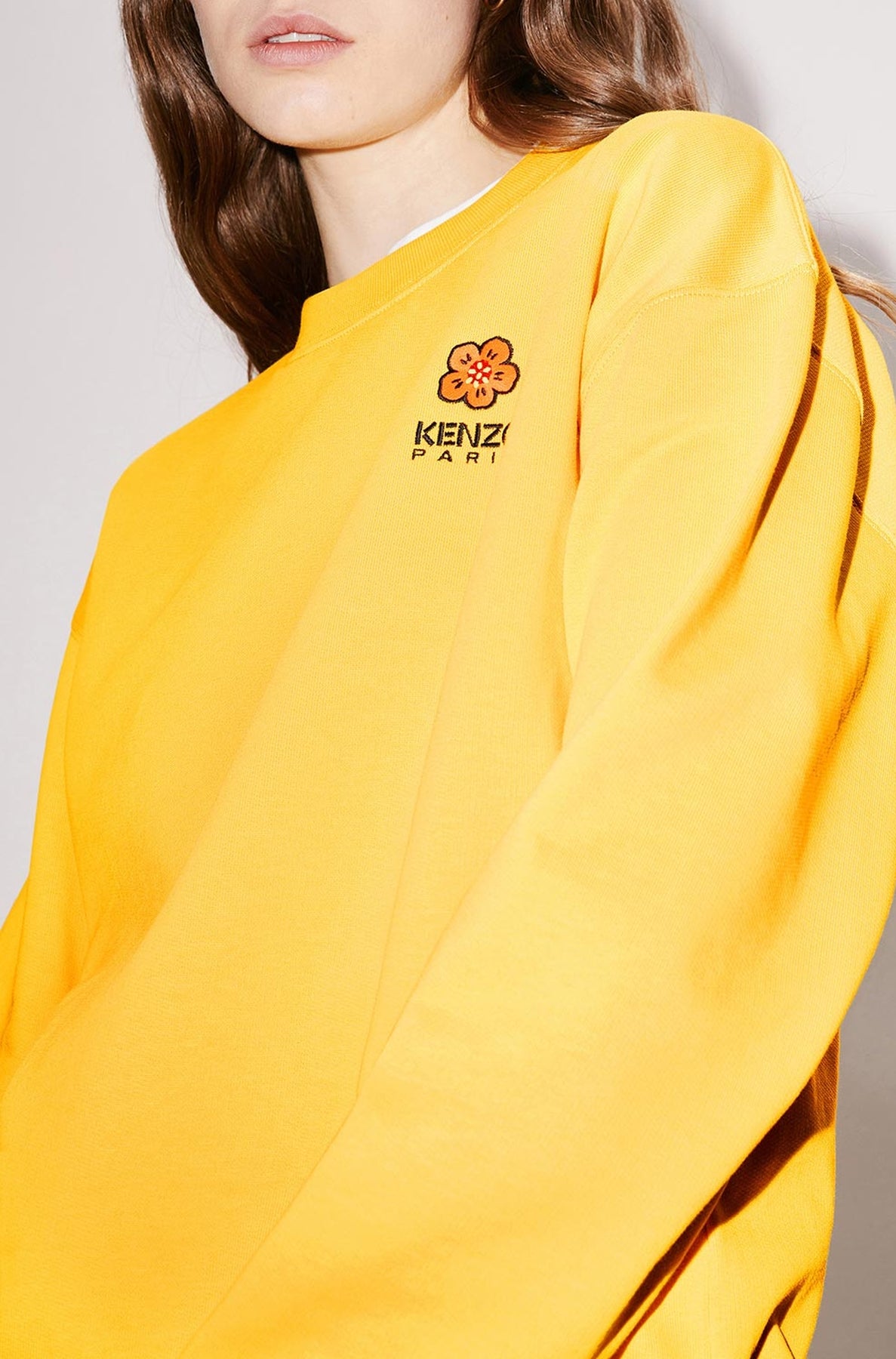 Sweatshirt brodé "Boke Flower" - Golden Yellow