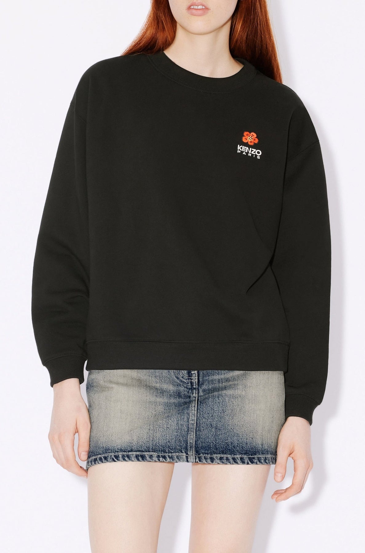 Boke Flower embroidered sweatshirt - Black