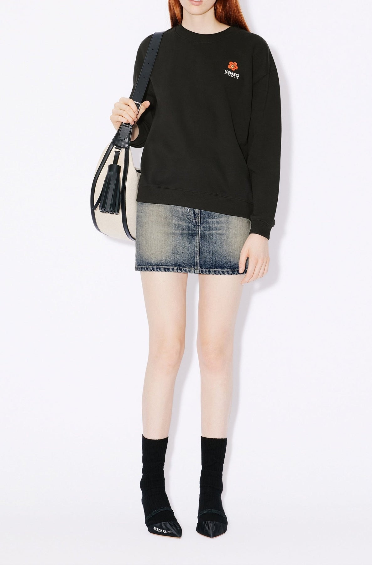 Boke Flower embroidered sweatshirt - Black