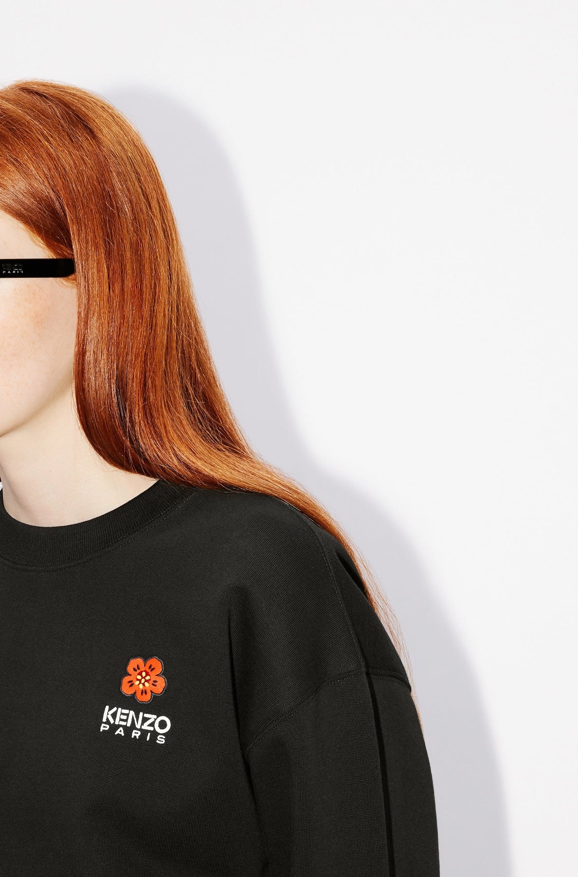 Boke Flower embroidered sweatshirt - Black