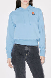 Sweatshirt à capuche brodé "Boke Flower" - Cyan