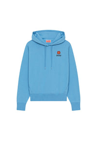 Sweatshirt à capuche brodé "Boke Flower" - Cyan