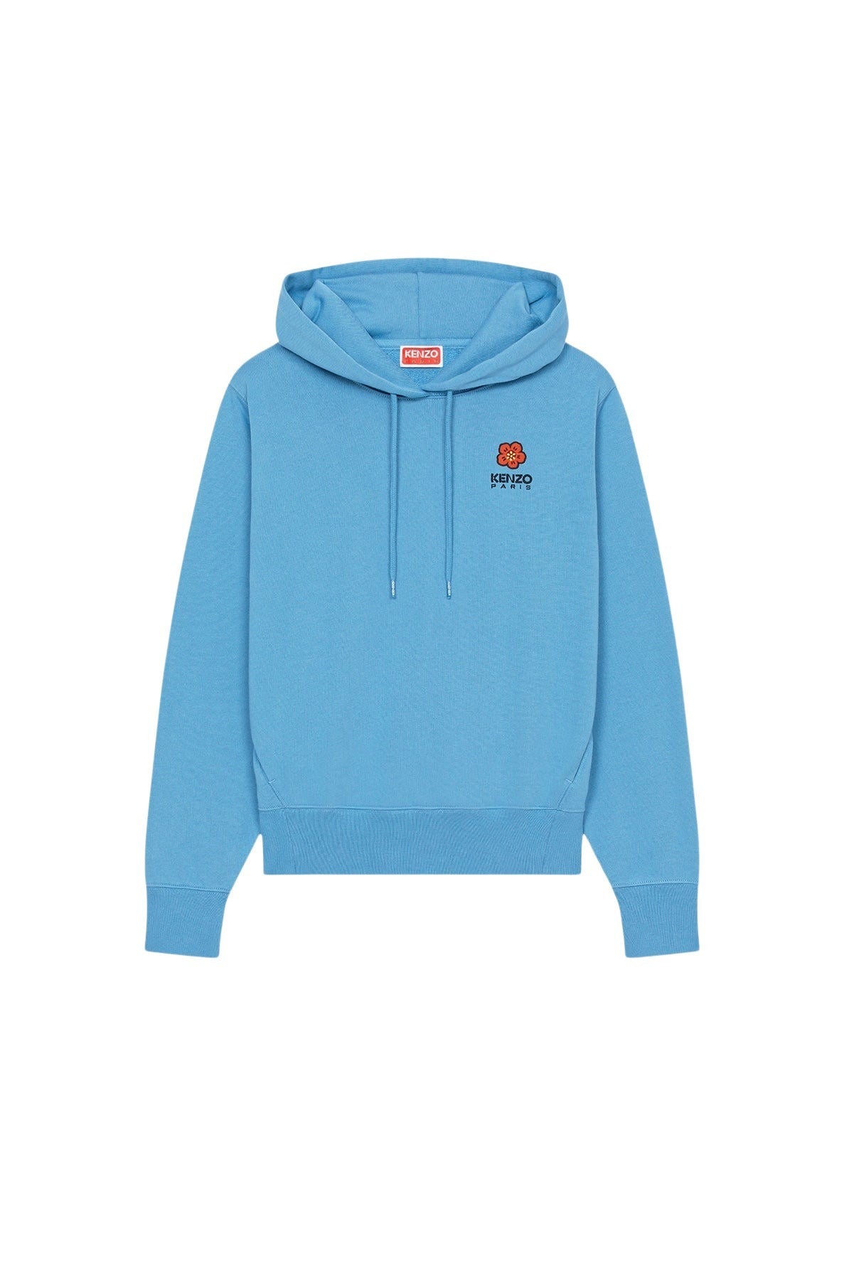 Sweatshirt à capuche brodé "Boke Flower" - Cyan