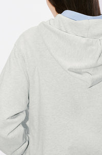 Boke Flower embroidered hoodie - Pale Grey