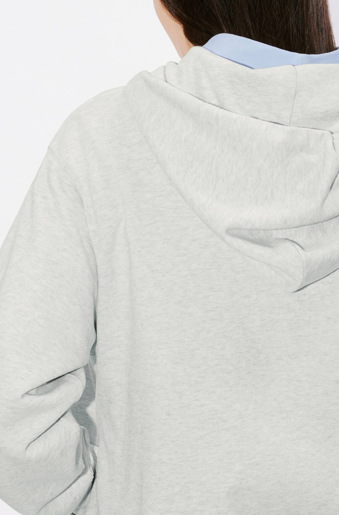 Boke Flower embroidered hoodie - Pale Grey