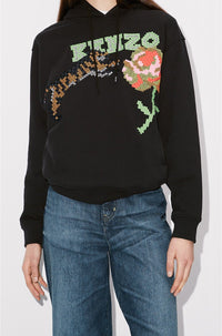Sweatshirt à capuche Kenzo Pixel - Black