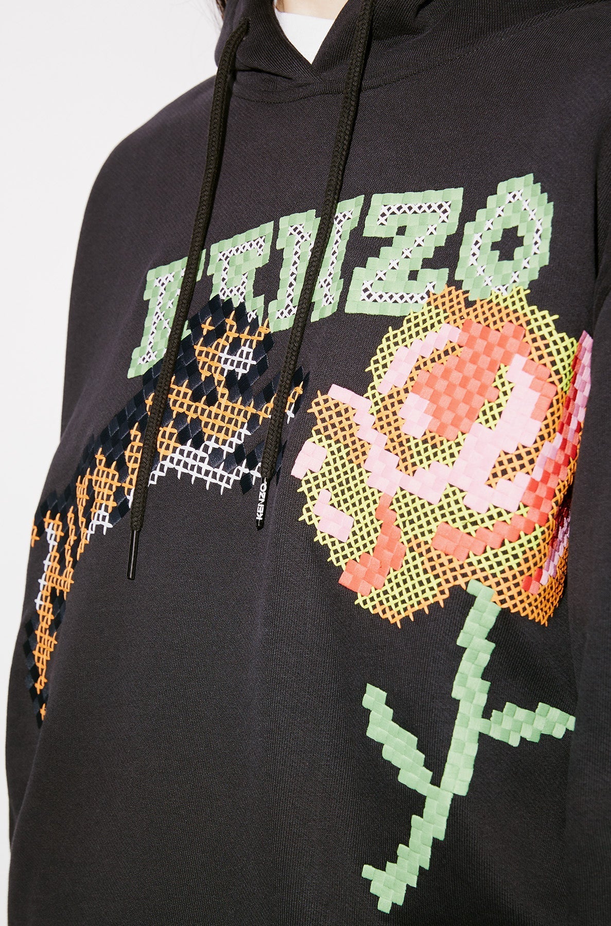 Sweatshirt à capuche Kenzo Pixel - Black