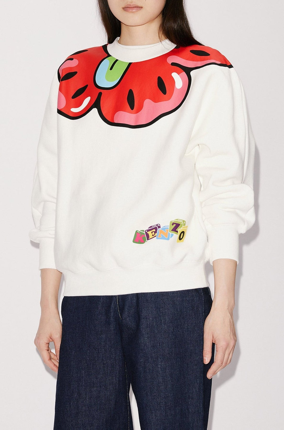 Sweatshirt kimono "Boke Boy" - Off White