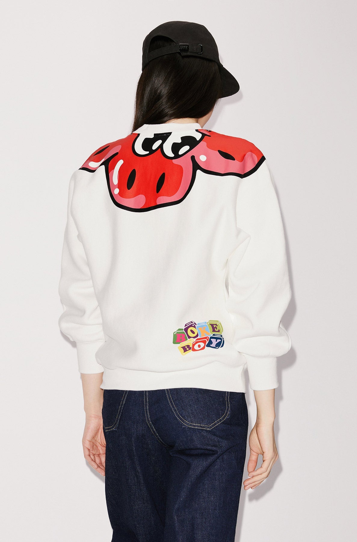 Sweatshirt kimono "Boke Boy" - Off White
