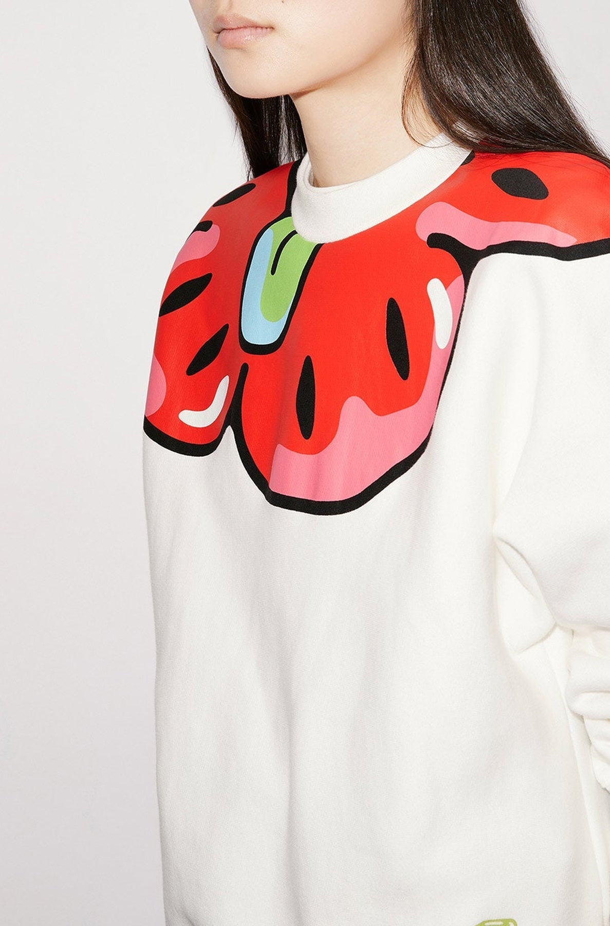 Sweatshirt kimono "Boke Boy" - Off White