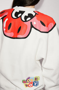 Sweatshirt kimono "Boke Boy" - Off White