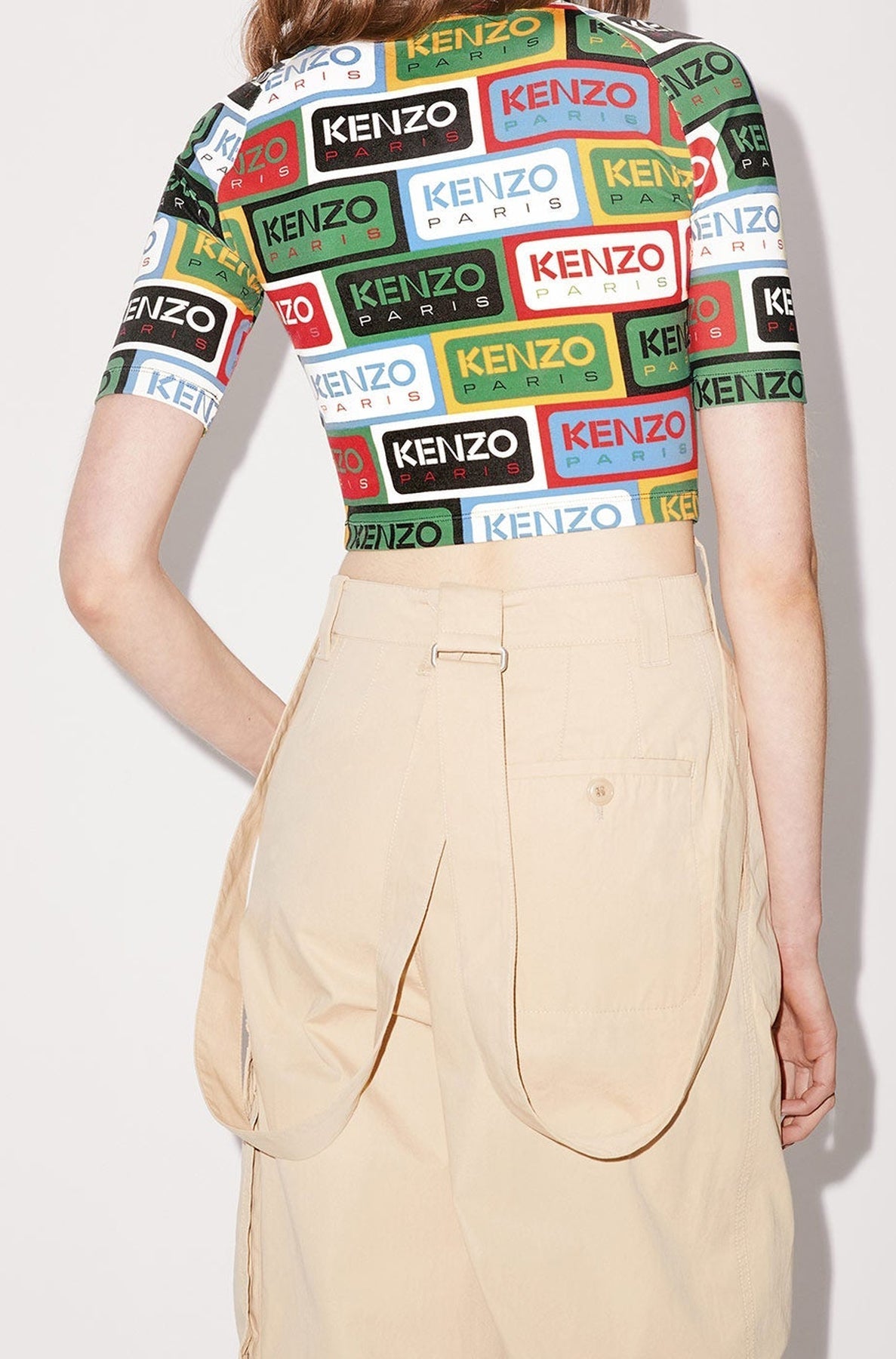 Blouse courte Kenzo Labels - Multicolor