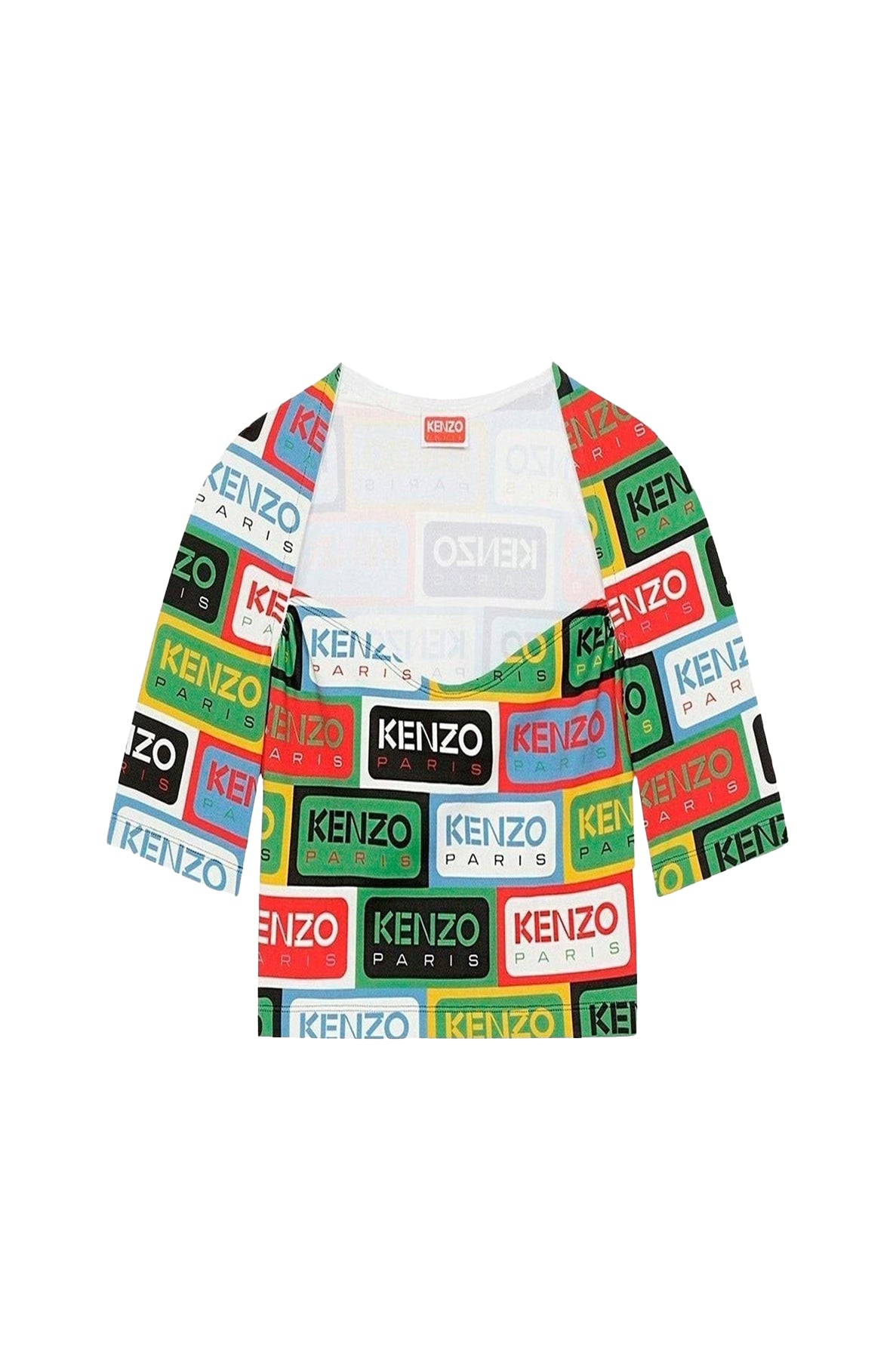 Blouse courte Kenzo Labels - Multicolor