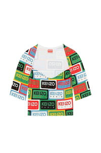 Blouse courte Kenzo Labels - Multicolor