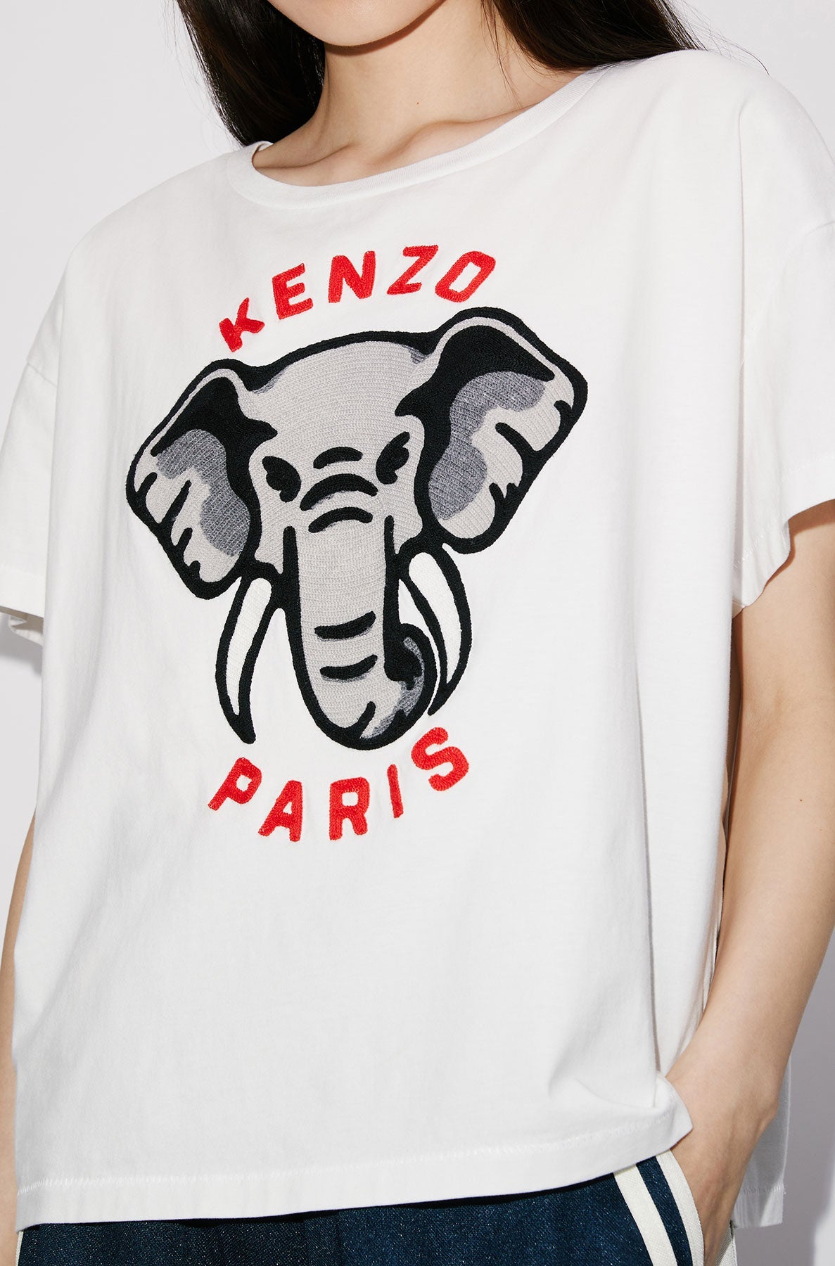 Kenzo Elephant" casual T-shirt - Off White