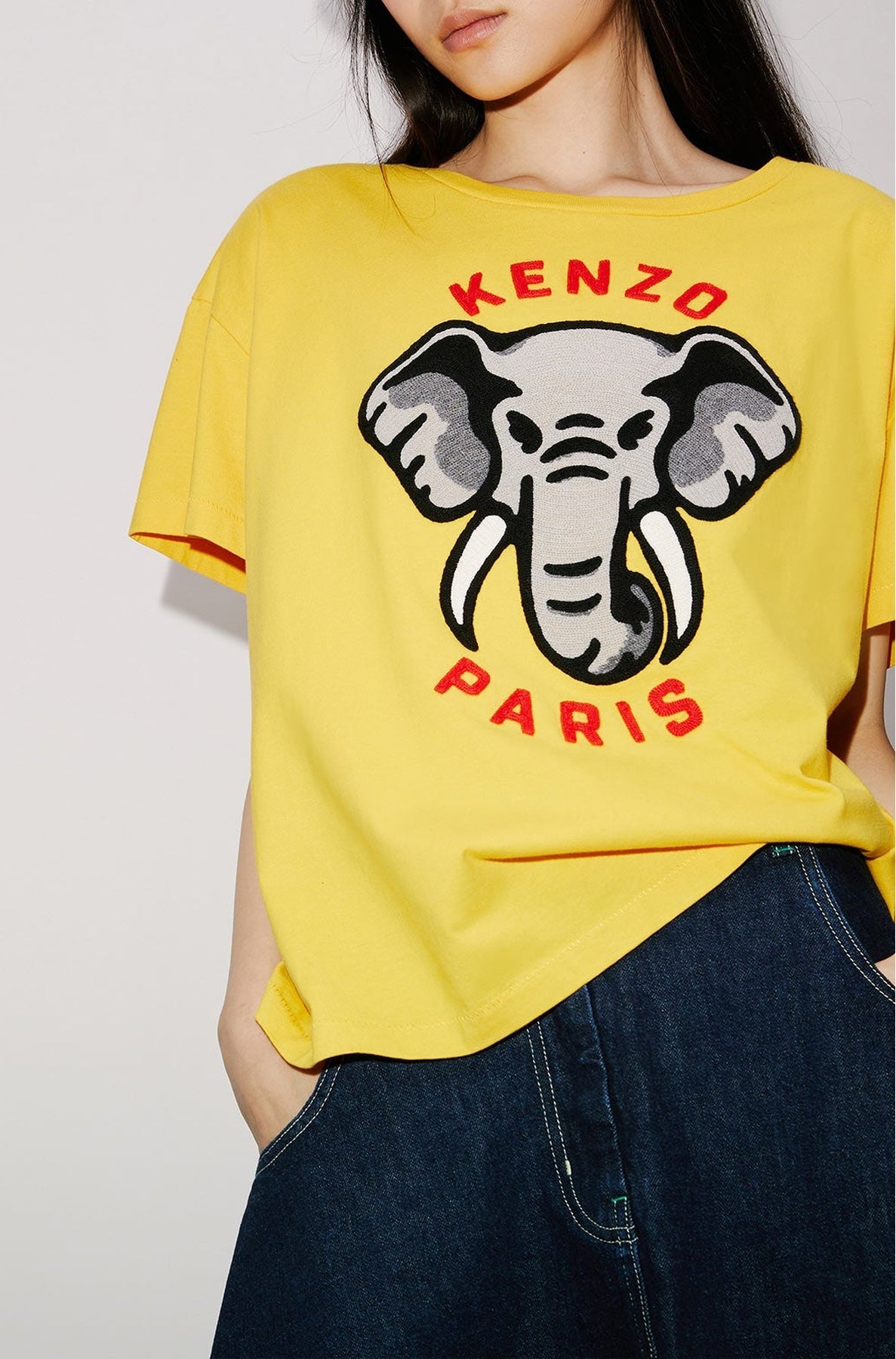 T-shirt décontracté "Kenzo Éléphant" - Golden Yellow