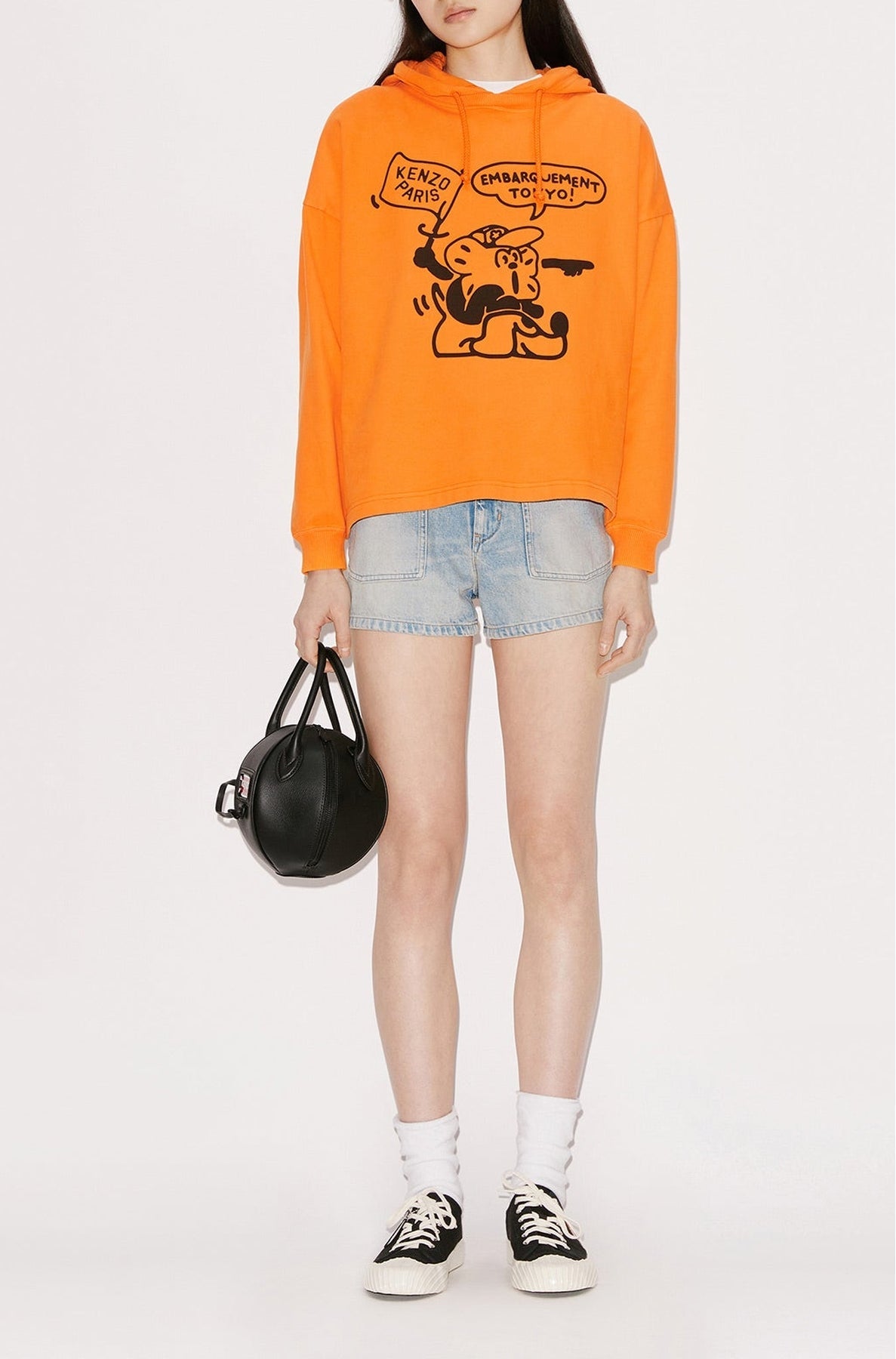 Boke Boy Travels" hooded t-shirt - Medium Orange