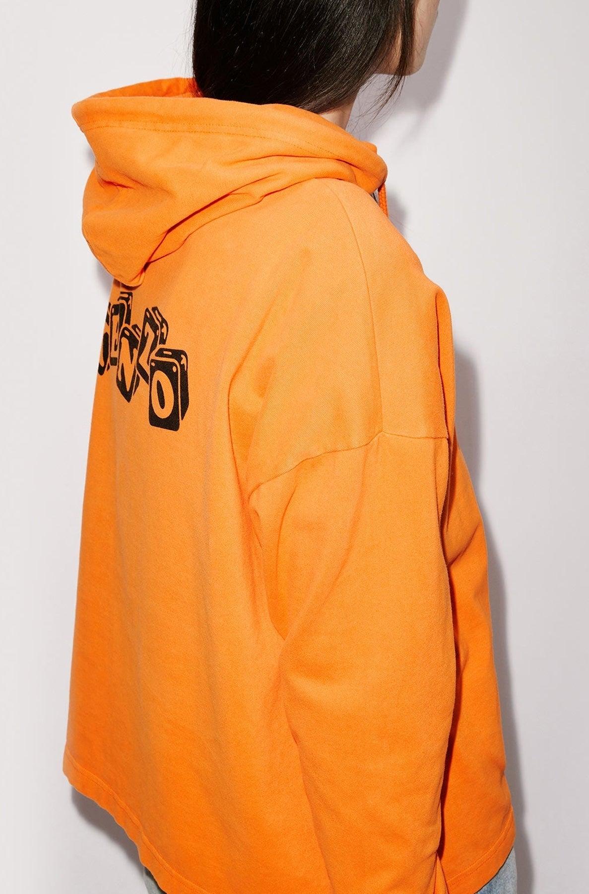 Boke Boy Travels" hooded t-shirt - Medium Orange