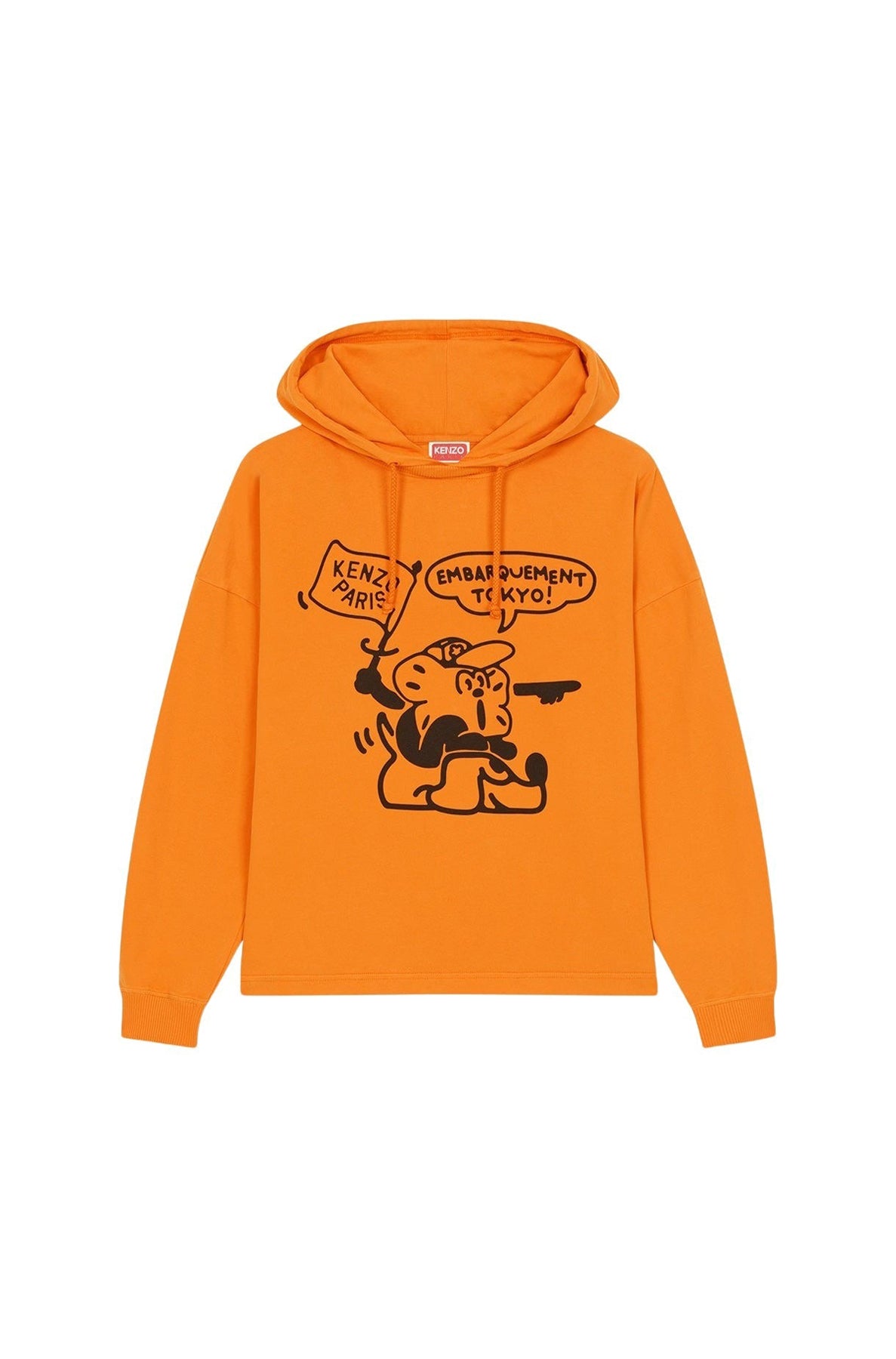 Boke Boy Travels" hooded t-shirt - Medium Orange