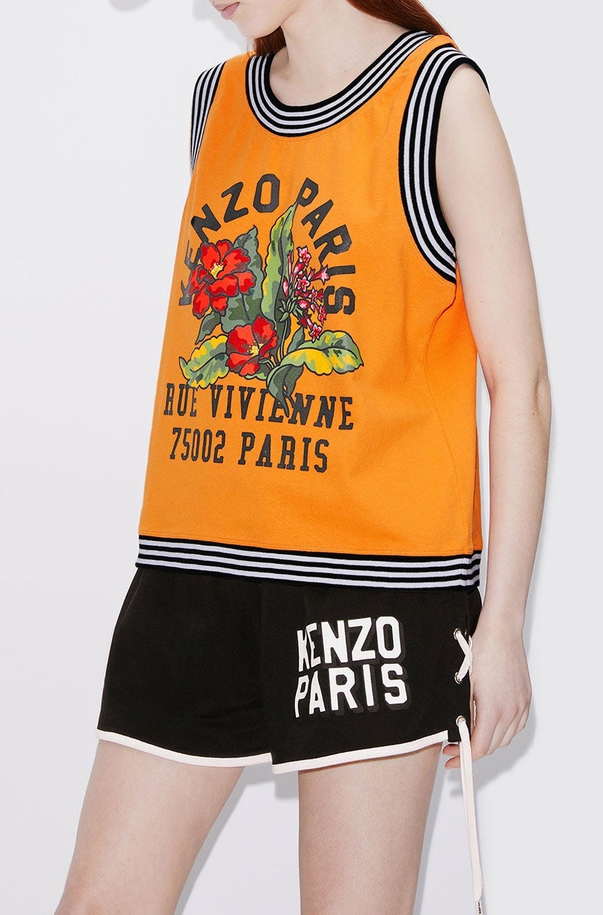 Débardeur en vrac "Aloha Flower Tattoo" - Medium Orange