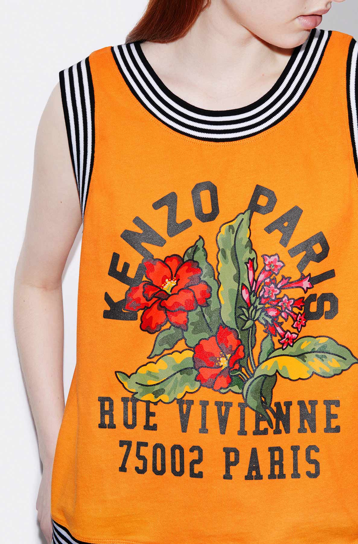 Débardeur en vrac "Aloha Flower Tattoo" - Medium Orange