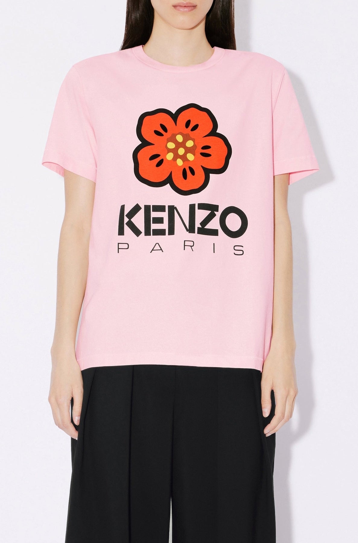 Loose Boke Flower T-shirt - Faded Pink