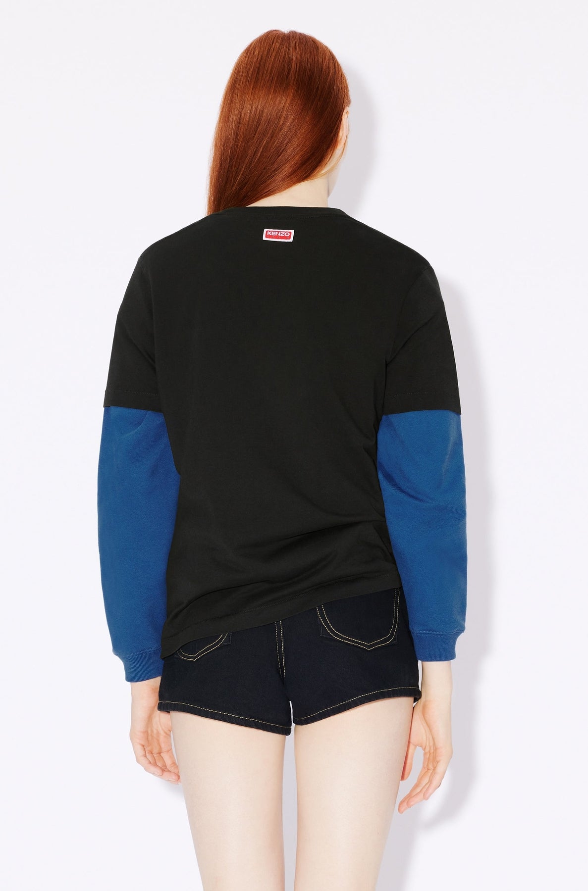 T-shirt loose Boke Flower - Black