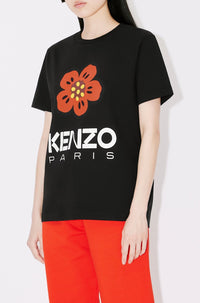 T-shirt loose Boke Flower - Black