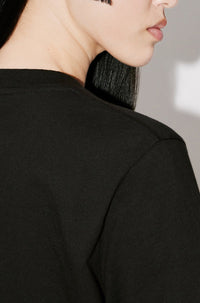 T-shirt loose Boke Flower - Black
