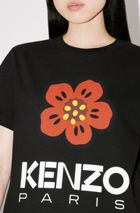 T-shirt loose Boke Flower - Black