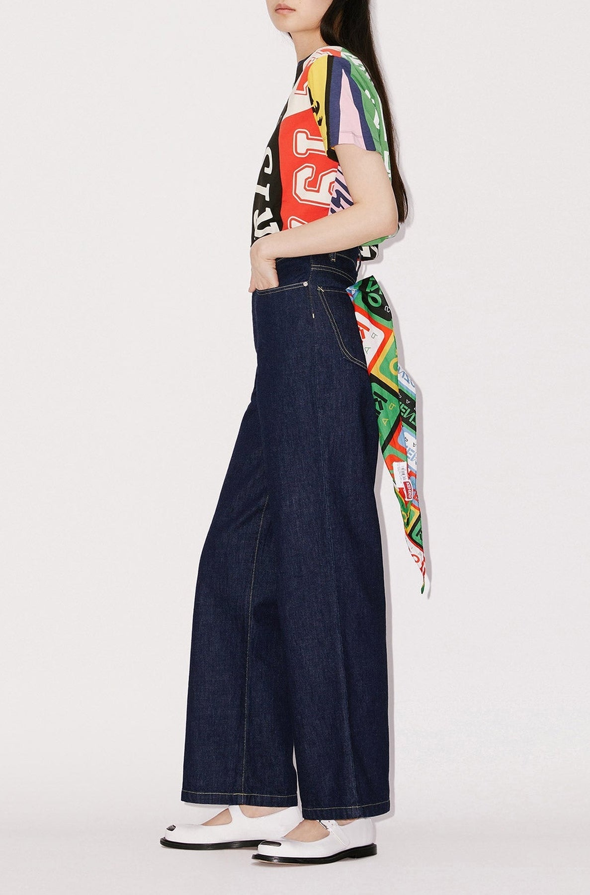 T-shirt loose "Kenzo Flag" - Multicolor