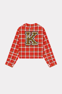 Veste Varsity à carreaux en lin - Medium Red