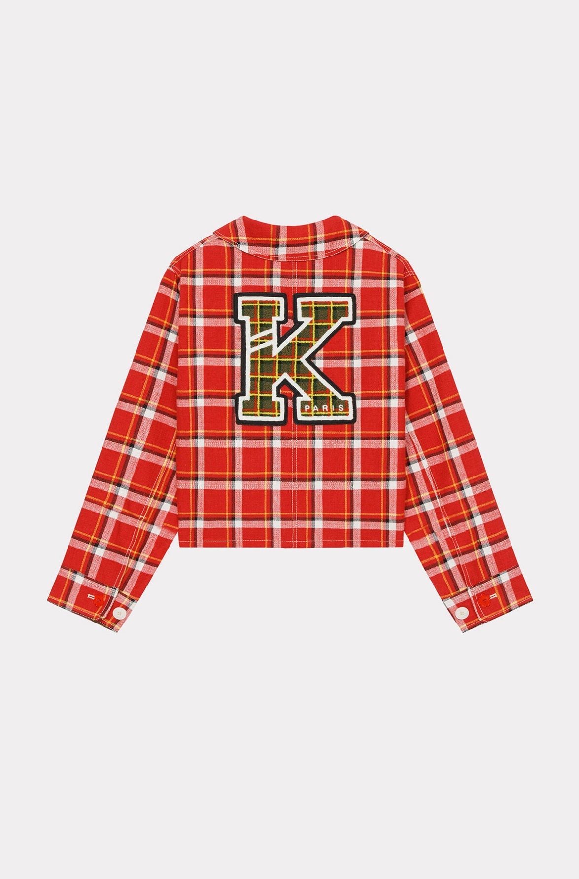 Veste Varsity à carreaux en lin - Medium Red